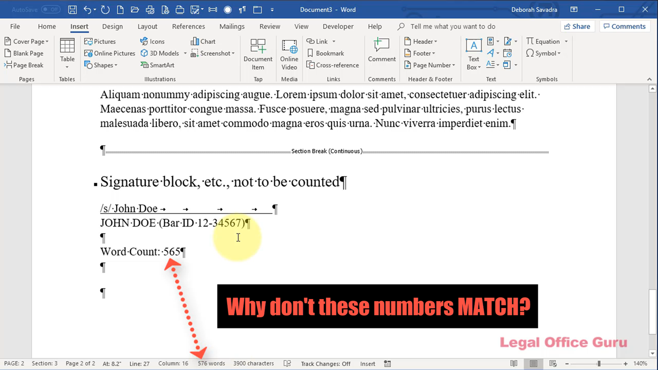 how to make a footnote section in word